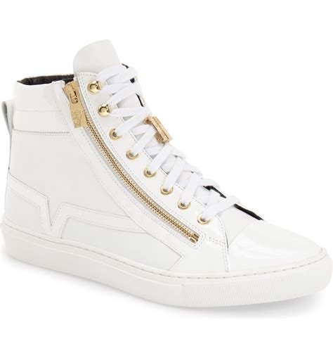 sneakers versace 2014|Versace zipped high top sneakers.